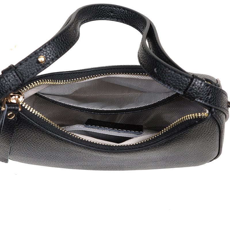 Genuine Leather Baguette Shoulder Bag for Women, Everyday Minimalist Handbag - Image 4