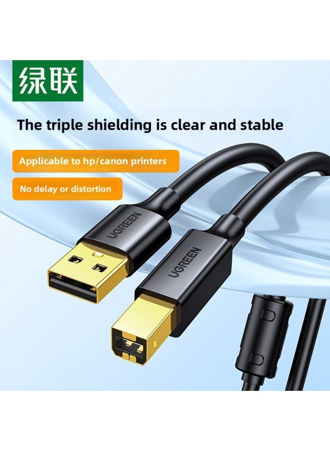 Green Union Usb Printer Connection Data Cable Lengthening 3 M Computer Notebook Suitable For Canon HP Epson-Colors:Gold Plated-Line Length:3 M  - Image 2