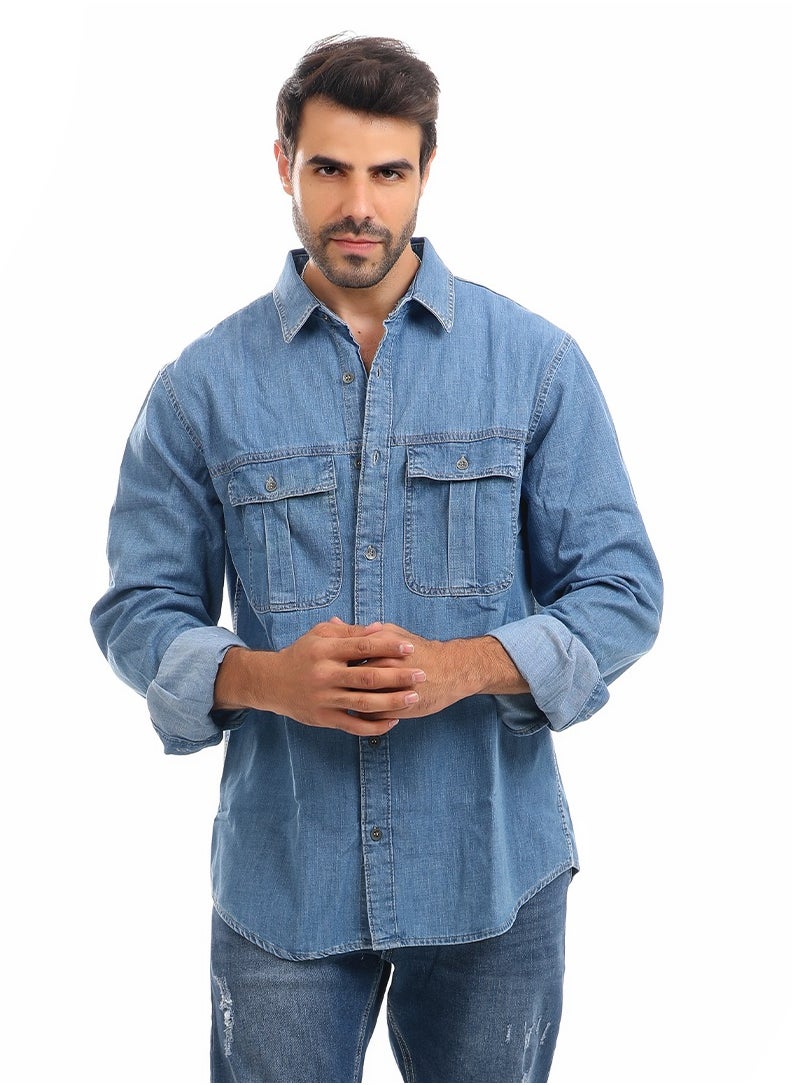 DOTT - Denim Shirt With Two Pocket - Image 1