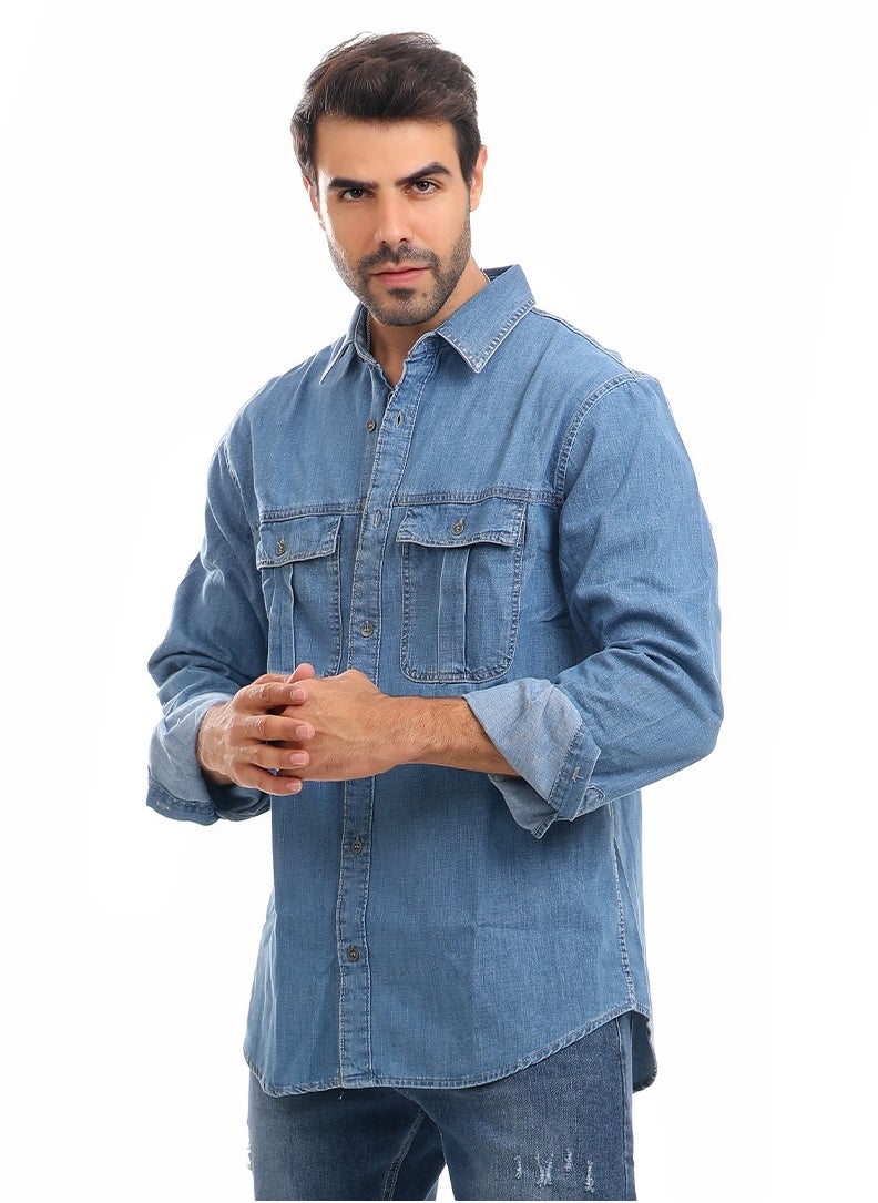 DOTT - Denim Shirt With Two Pocket - Image 1