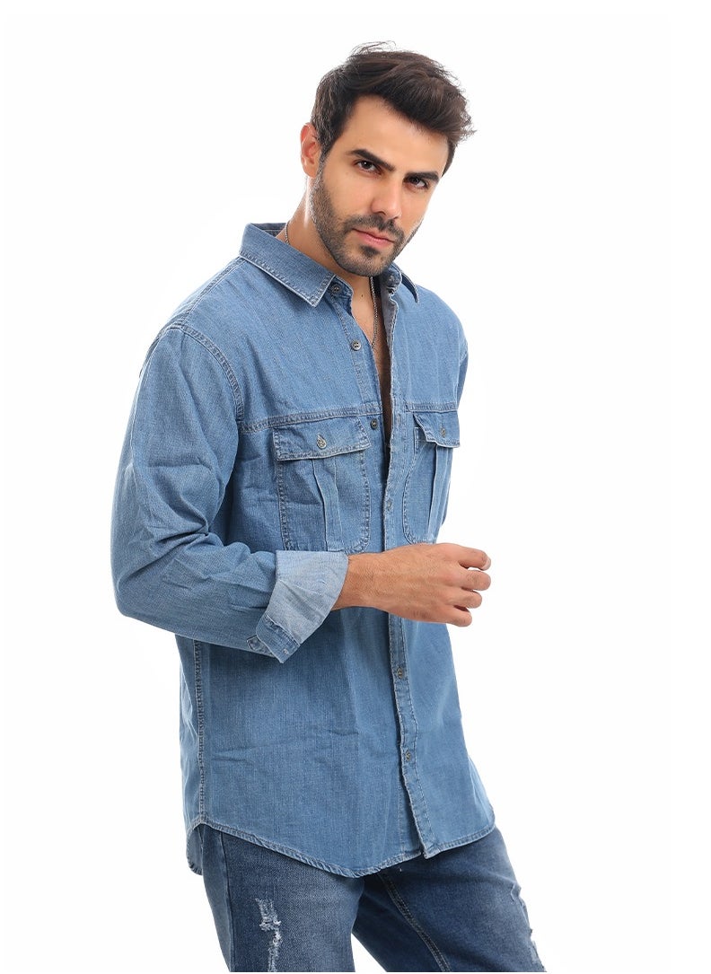 DOTT - Denim Shirt With Two Pocket - Image 1