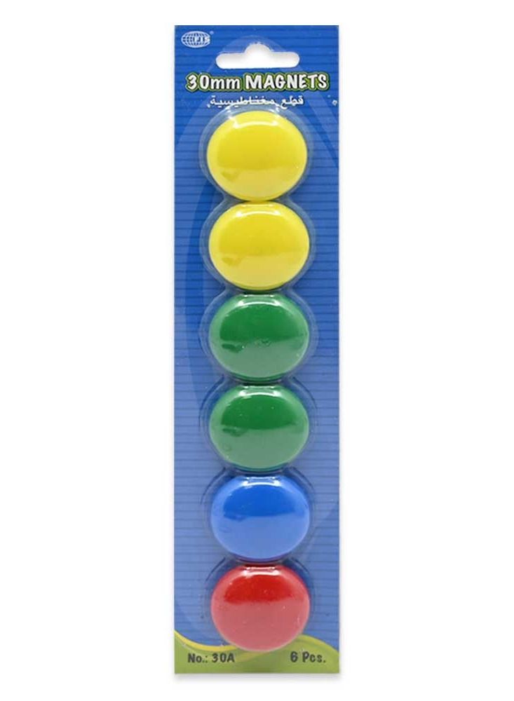 FIS Colored Magnet, Non Transparent Assorted Colors, Pack Includes 3 Sets (20mm set, 30 mm set,  40 mm set) -FSMI203040A/3 - Image 3
