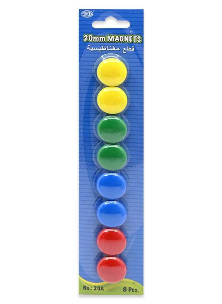 FIS Colored Magnet, Non Transparent Assorted Colors, Pack Includes 3 Sets (20mm set, 30 mm set,  40 mm set) -FSMI203040A/3 - Image 4