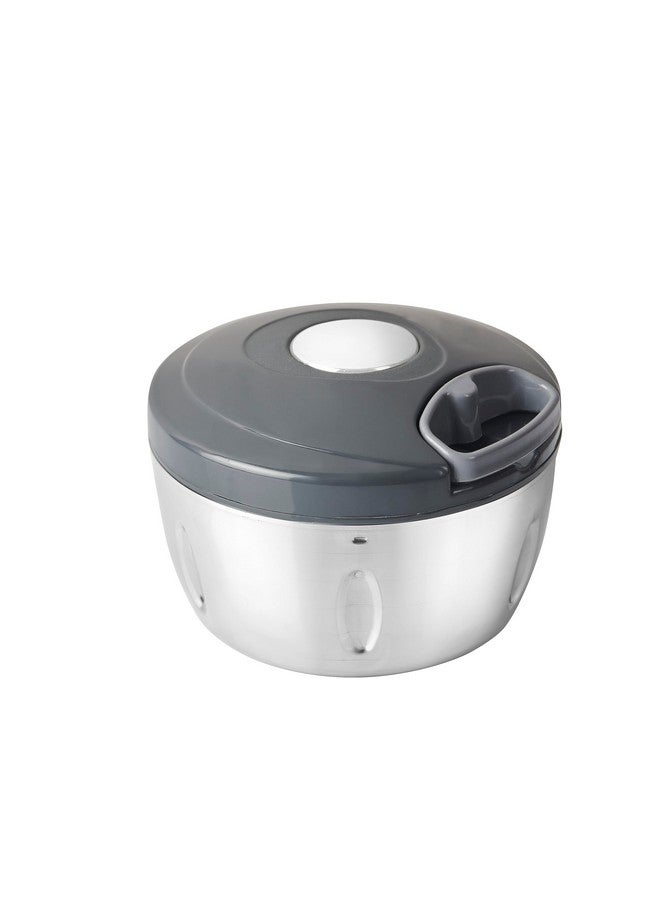 Celltone Steelo Vegetable Chopper for Kitchen | Fruits, Dry Fruit, Onion Cutter for Salad with Pull String & 3 Blades Stainless Steel | Manual Veggie Slicer 500ml - Image 1