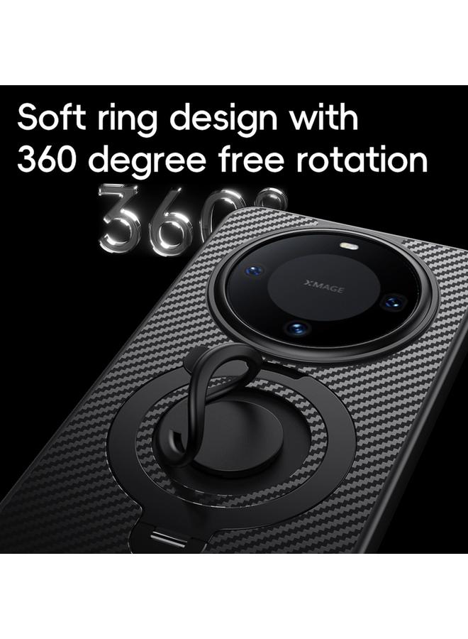 Zaboon Case For Huawei Mate 60 Pro / 60 Pro+ Carbon Fiber MagSafe Phone Case with 360 Degree Rotating Holder  - Image 2