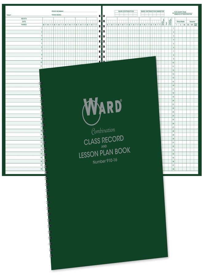 Ward Combination 9-10 Week Class Record + 6 Period Lesson Plan Book - Image 1