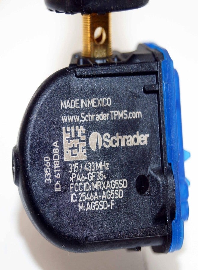 Schrader TPMS Solutions مستشعر ضغط الإطارات القابل للبرمجة من شرايدر 33560 EZ-Sensor SKU واحد (314.9 ميغاهرتز، 315 ميغاهرتز، و433 ميغاهرتز) صمام ثابت بزاوية مثبتة، يتطلب البرمجة قبل التثبيت (4) - Image 5
