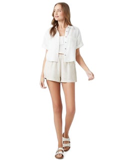 FOREVER 21 Textured Boxy Short-Sleeve Shirt  - Image 3