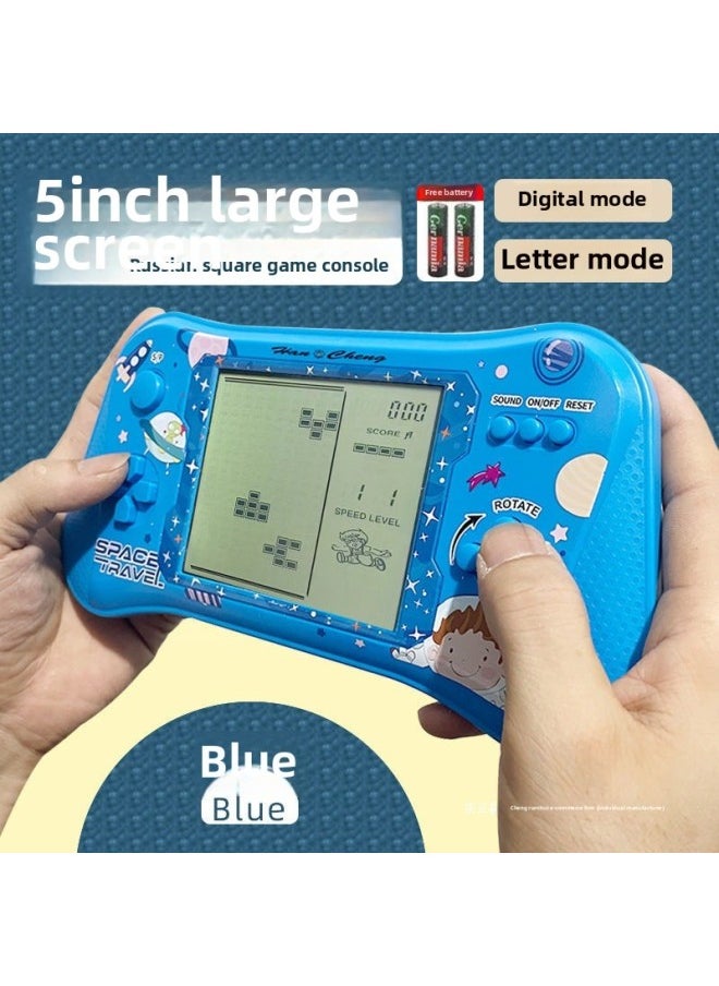 Old-fashioned Nostalgic Tetris Game Machine Game Machine Children's Toy Boy Screen Handheld Machine Other-Colour:Top Charging Version Black [with Usb Charging Cable]
