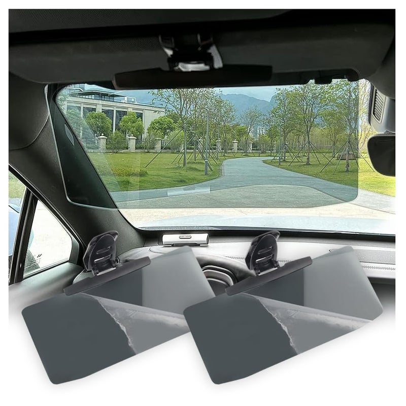 Aokdom 2Pcs HD Visor Sunshade Extender for Car,72.5% Strong-Light Blocking Rate - Anti-Glare Car Visor Protect from Sun Glare, Snow Blindness and UV Rays (2Pcs) - Image 1