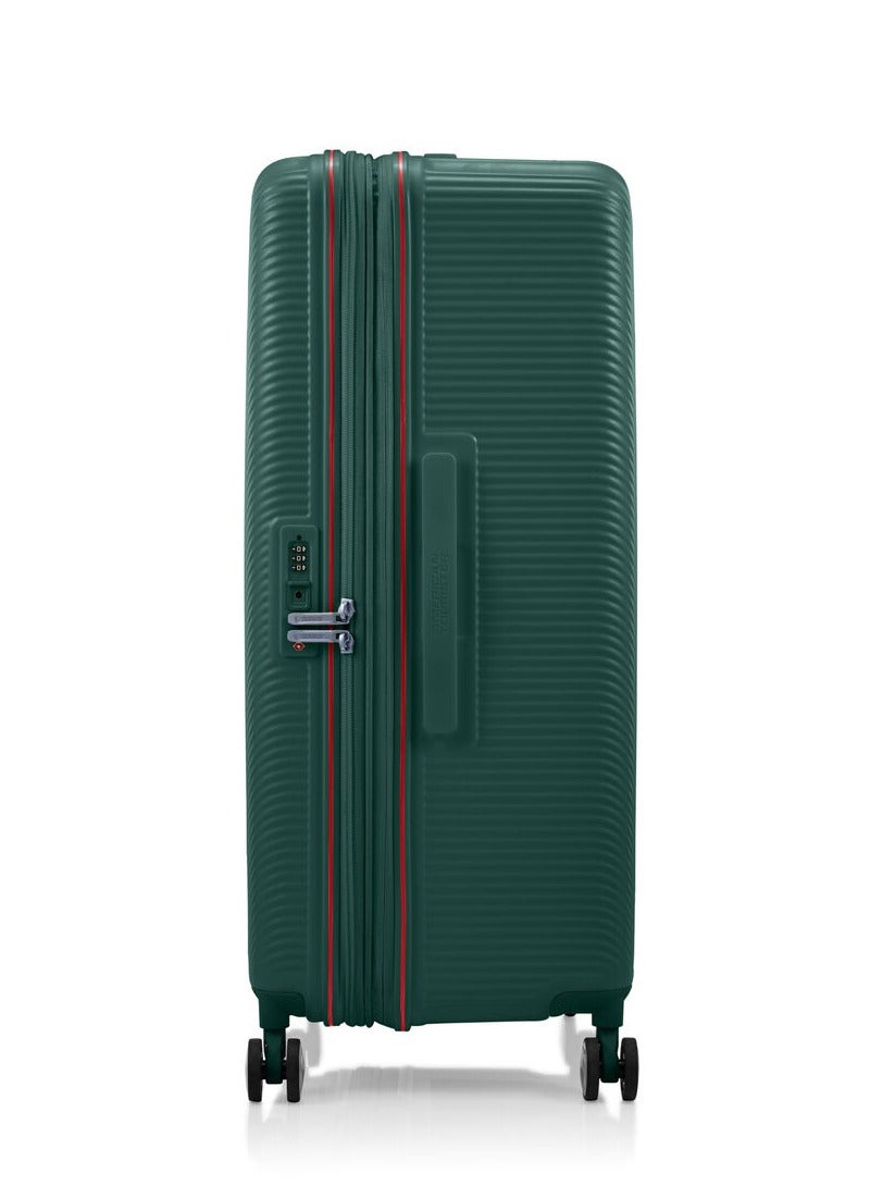 AMERICAN TOURISTER Robotech Suitcase, Check-In Size 77 cm / 28 inch, 4 Spinner Wheels, Hard Top, Polycarbonate, Dark Green TSA Lock|DuoSaf™ Security Zipper|PlentiVol™ Maximum Volume|Expandable - 3 Years International Warranty - Image 2