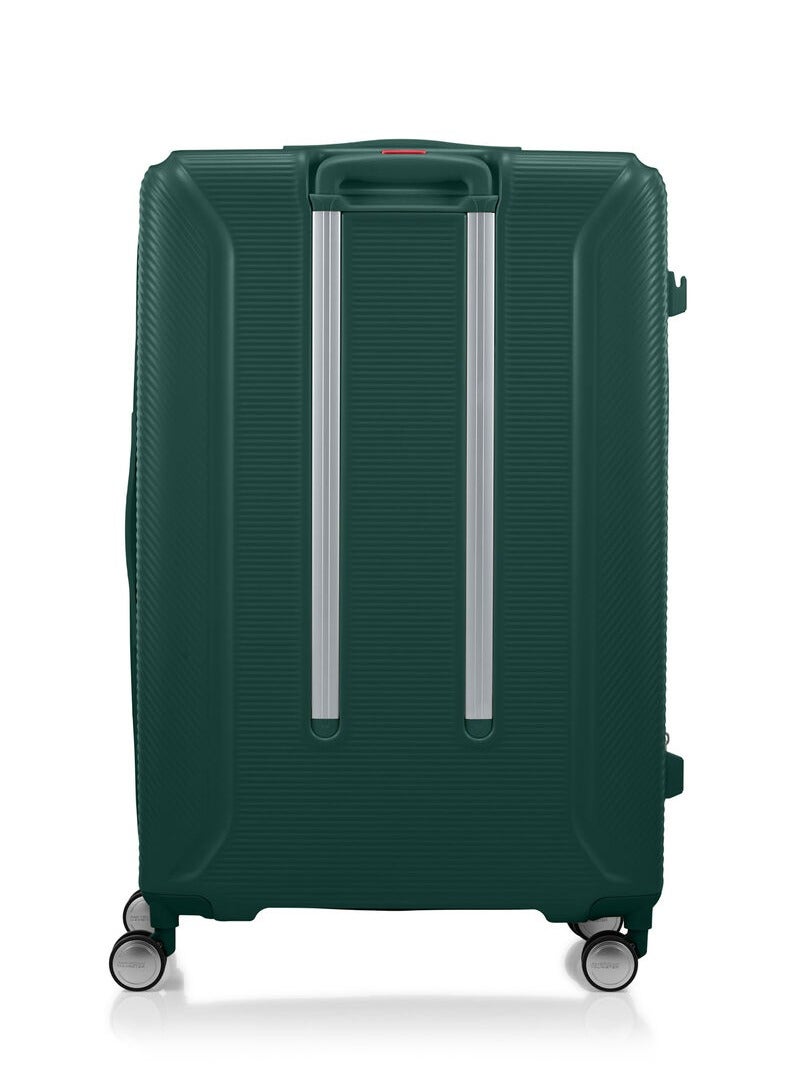 AMERICAN TOURISTER Robotech Suitcase, Check-In Size 77 cm / 28 inch, 4 Spinner Wheels, Hard Top, Polycarbonate, Dark Green TSA Lock|DuoSaf™ Security Zipper|PlentiVol™ Maximum Volume|Expandable - 3 Years International Warranty - Image 4