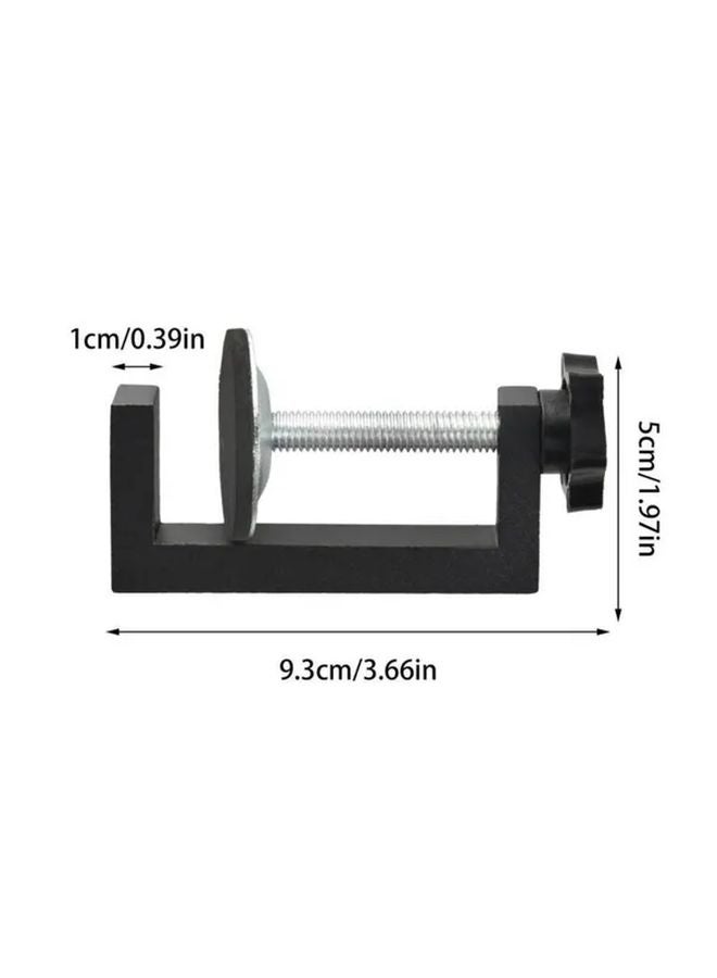 4 قطع من مشابك C الفولاذية الثقيلة باللون الأسود، أدوات معدنية قابلة للتعديل لأعمال النجارة - Image 5