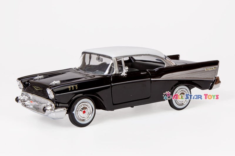 MOTORMAX 1957 Chevy Bel Air, Black - Motormax Premium American 73228 - 1/24 Scale Diecast Model Car for unisex-adult - Image 2