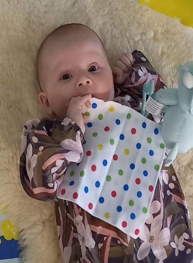 Baby Paper-2 Pack of Crinkly, Sensory Toys, White/Black Dot & Multi Color Polka Dot - Image 2