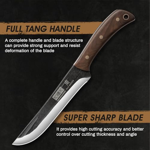 HOSHANHO 6.7 Inch Boning Knife for Meat Cutting, Super Sharp Fillet Knife for Fish, High Carbon Steel Hand Forged Butcher Knives for Brisket Trimming, BBQ, Camping - Image 3