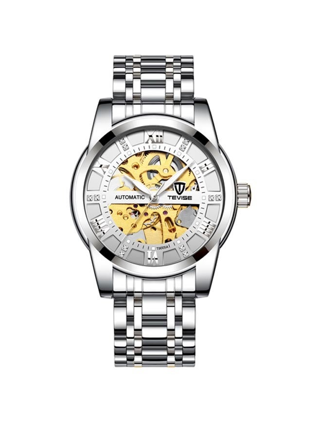 تيفيز ساعة ميكانيكية مجوفة للرجال تتوهج في الظلام باللون الفضي - Image 1