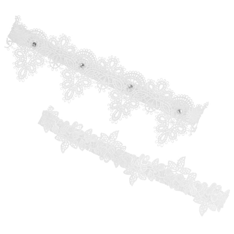 2pcs Women Garters Wedding Bridal Garters Lace Garters Wedding Lace Leg Bands - Image 1