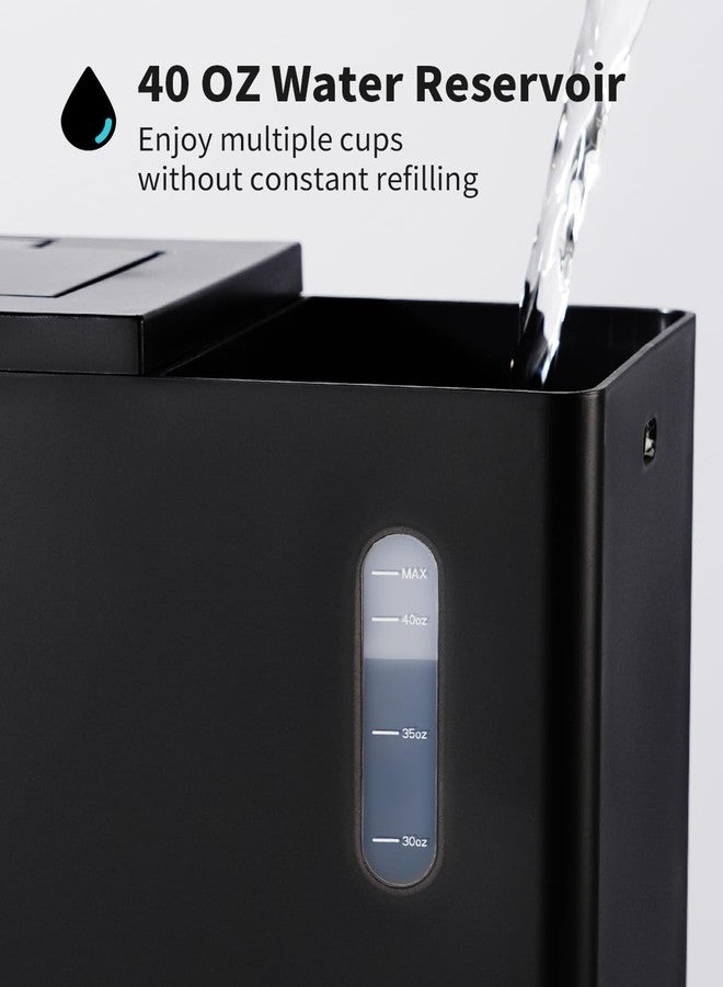 KIDISLE Hot & Iced Single Serve Coffee Maker for K Cup & Grounds, 6–16oz Brew Sizes, 40oz Water Tank, Reusable Pod Filter, Easy-to-Use for Home, Office, Dorm, Black - Image 4