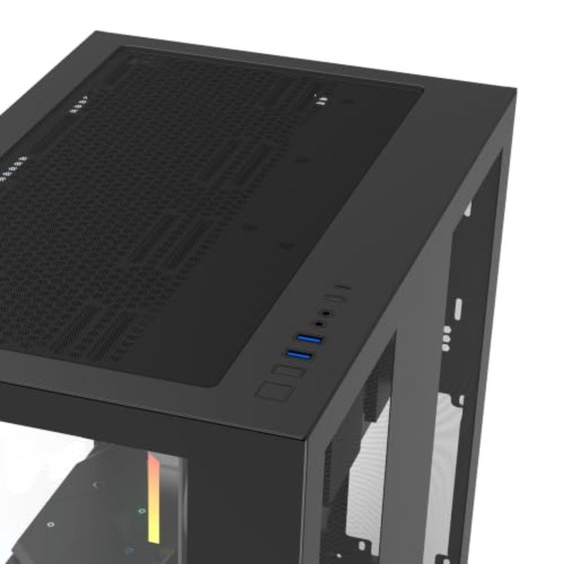 كمبيوتر مكتبي للألعاب 5070، Intel Core Ultra 5، ووحدة معالجة رسومات RTX 5070 12G، وذاكرة وصول عشوائي DDR5 سعة 16 جيجابايت، ومحرك أقراص SSD سعة 1 تيرابايت، ولوحة أم B860، وحقيبة مكعبة، ومبرد هواء رقمي ARGB، ووحدة PSU ذهبية بقدرة 750 وات، ونظام تشغيل Windows PRO باللون الأسود - Image 5