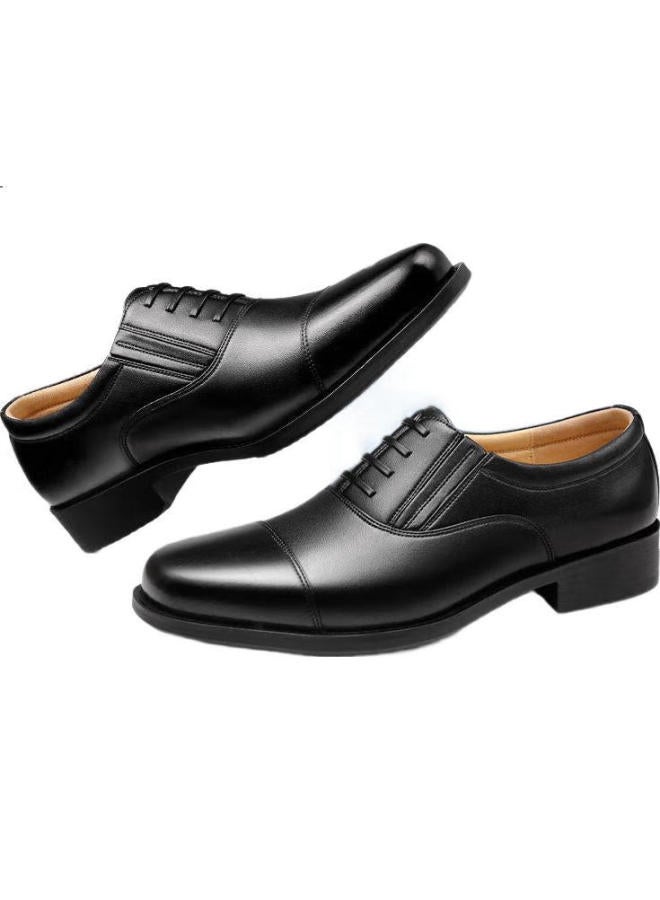 Strongman Men'S Formal Shoes Business Leather Shoes 3515 Three-Joint Business Leather Shoes Elegant And Stylish Men'S Single Shoes 07C1 Black Size 46 - Image 3