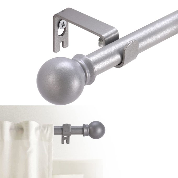 CURTAIN RODS FOR WINDOWS 3248 INCH 58 INCH DECORATIVE SILVER SPLICING HEAVY DUTY METAL CURTAIN ROD SET WITH BRACKETS