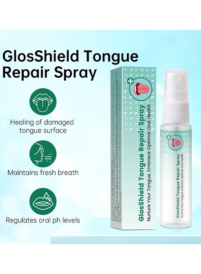 ORALHOE GlosShield Tongue Repair Spray, Mouth Repair Spray Repairs White Tongue Coating, Tongue Care Spray, Portable Mouth Spray, Mouthwash Spray, Freshens Breath, Eliminates Bad Breath, 30ml - Image 4