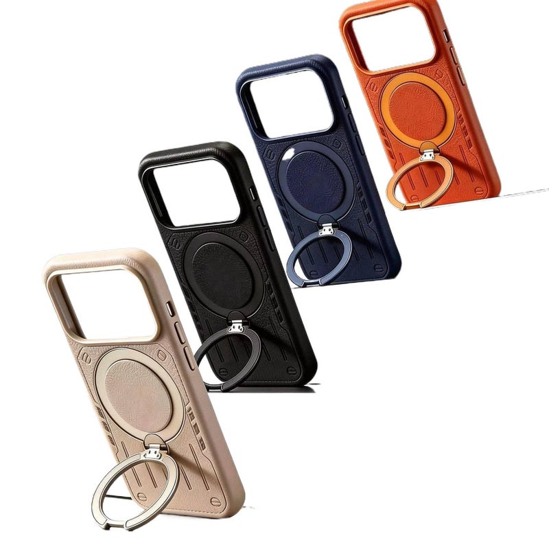 PC MagSafe Case for iPhone 15 / 15 Plus / 15 Pro / 15 Pro Max with Drop Protection and Kickstand plus Shockproof plus Strong Magnetic plus Scratch Resistant in Desert Gold - ModaStar - Image 3
