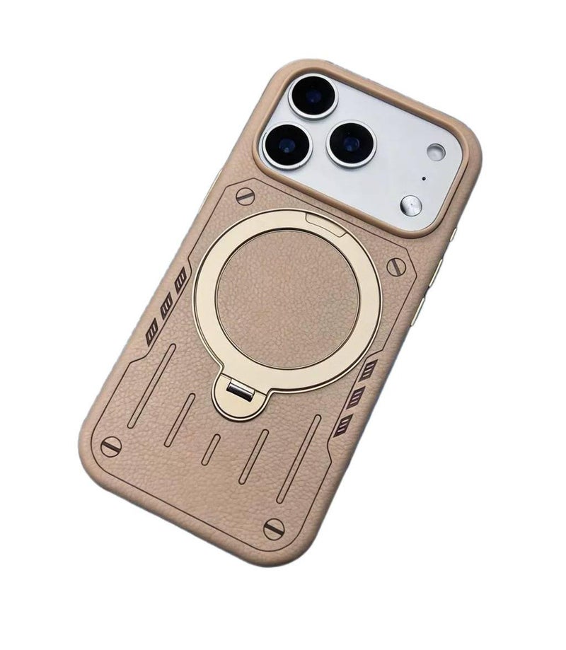 PC MagSafe Case for iPhone 15 / 15 Plus / 15 Pro / 15 Pro Max with Drop Protection and Kickstand plus Shockproof plus Strong Magnetic plus Scratch Resistant in Desert Gold - ModaStar - Image 1
