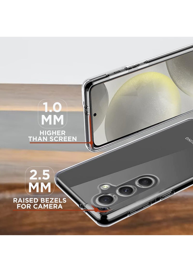 Samsung Galaxy S25 Plus Case Scratch Resistant Soft TPU Back Cover Shockproof Silicone Gel Rubber Bumper Anti Fingerprints Full Body Protective Case Cover for Samsung Galaxy S25 Plus Clear