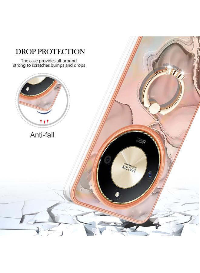 اس-توب جراب لهاتف Honor X9b، مصنوع من الرخام الكهربائي، مزود بحلقة، وغطاء IMD مزدوج الجوانب - Image 4