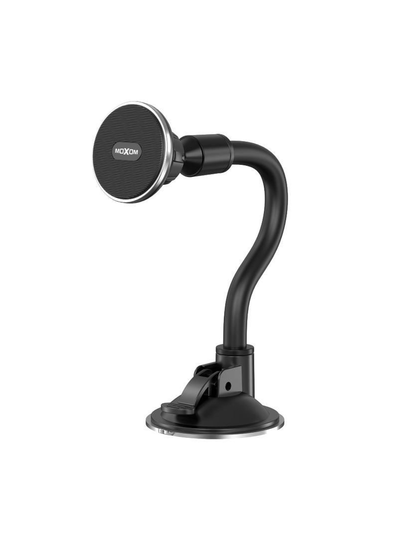 MOXOM MX-VS114 Adjustable phone stand, foldable magnetic windshield, car mount phone holder 360 degree, universal magnetic stick-on dashboard.  - Image 1