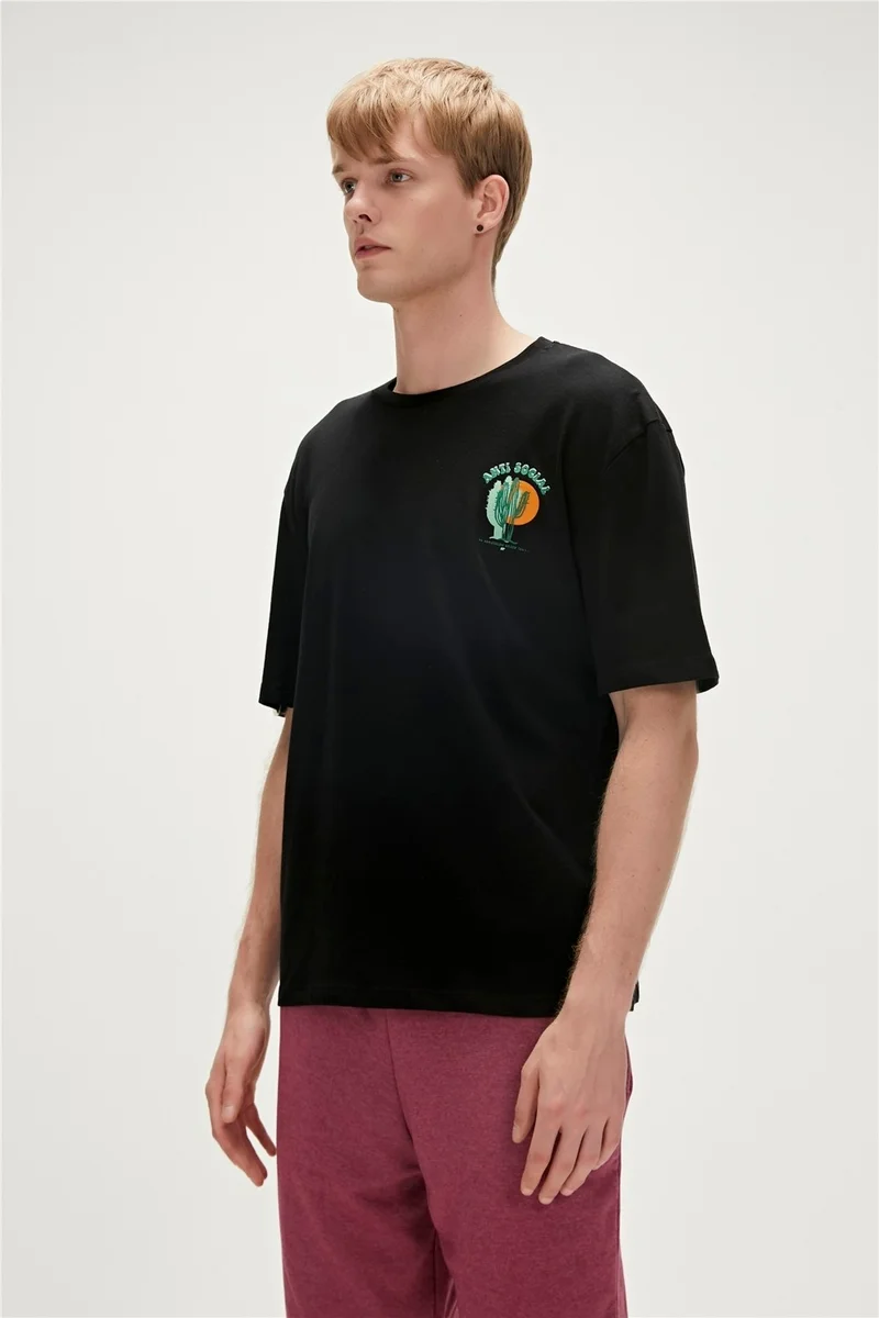 Bad Bear Re-Social Recycle Black T-Shirt Printed Men's T-Shirt10