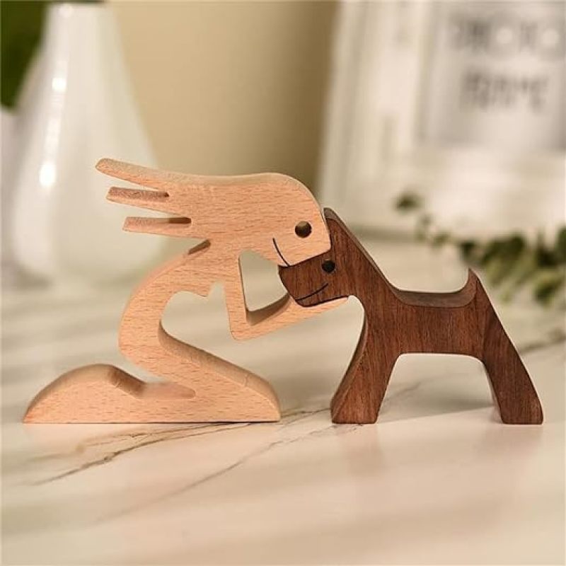 Wooden Pet Carvings: Handcrafted Zen Decor - Heartfelt Pet Tribute for Pet Lovers & Home Relaxation Spaces - Image 1