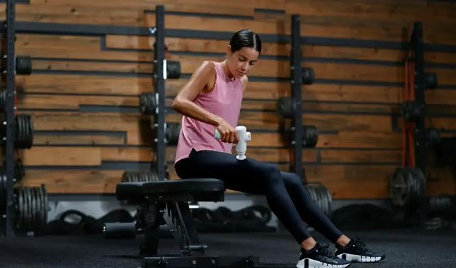 Hyperice Hypervolt Go 2 - Featuring Quiet Glide Technology - Handheld Percussion Massage Gun | 3 Speeds, 2 Interchangeable Heads | Helps Relieve Sore Muscles and Stiffness - FSA and HSA Eligible - Image 4