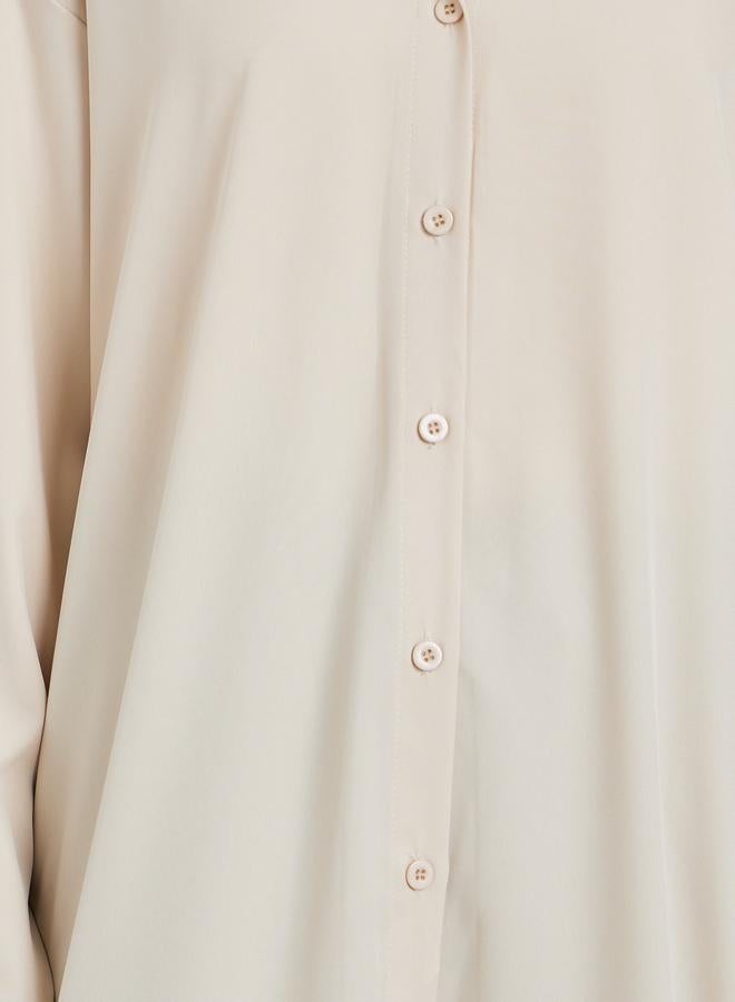 Take Two Solid Collared Kimono with Button Closure - Image 4