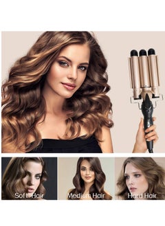 General Hair Curling Iron Ceramic Professional 1 Inch Ceramic Tourmaline Triple Barrels Hair Curler Egg Roll Hair Styling Tools Hair Styler Wand Curler Irons  - Image 3