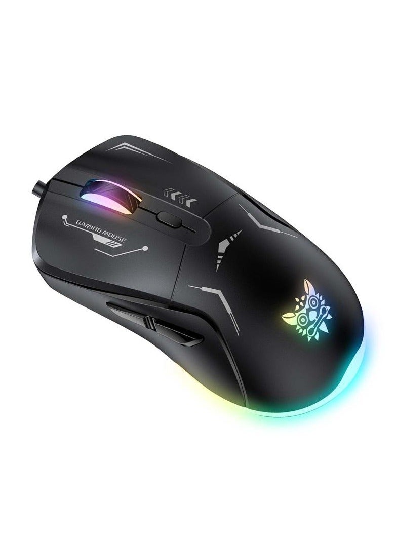 onikuma ONIKUMA CW917 Professional Gaming Mouse Wired RGB Lighting Adjustable DPI 1200/1800/2400/3600 for PC Laptop-CABLE 1.5 M-BLACK - Image 2