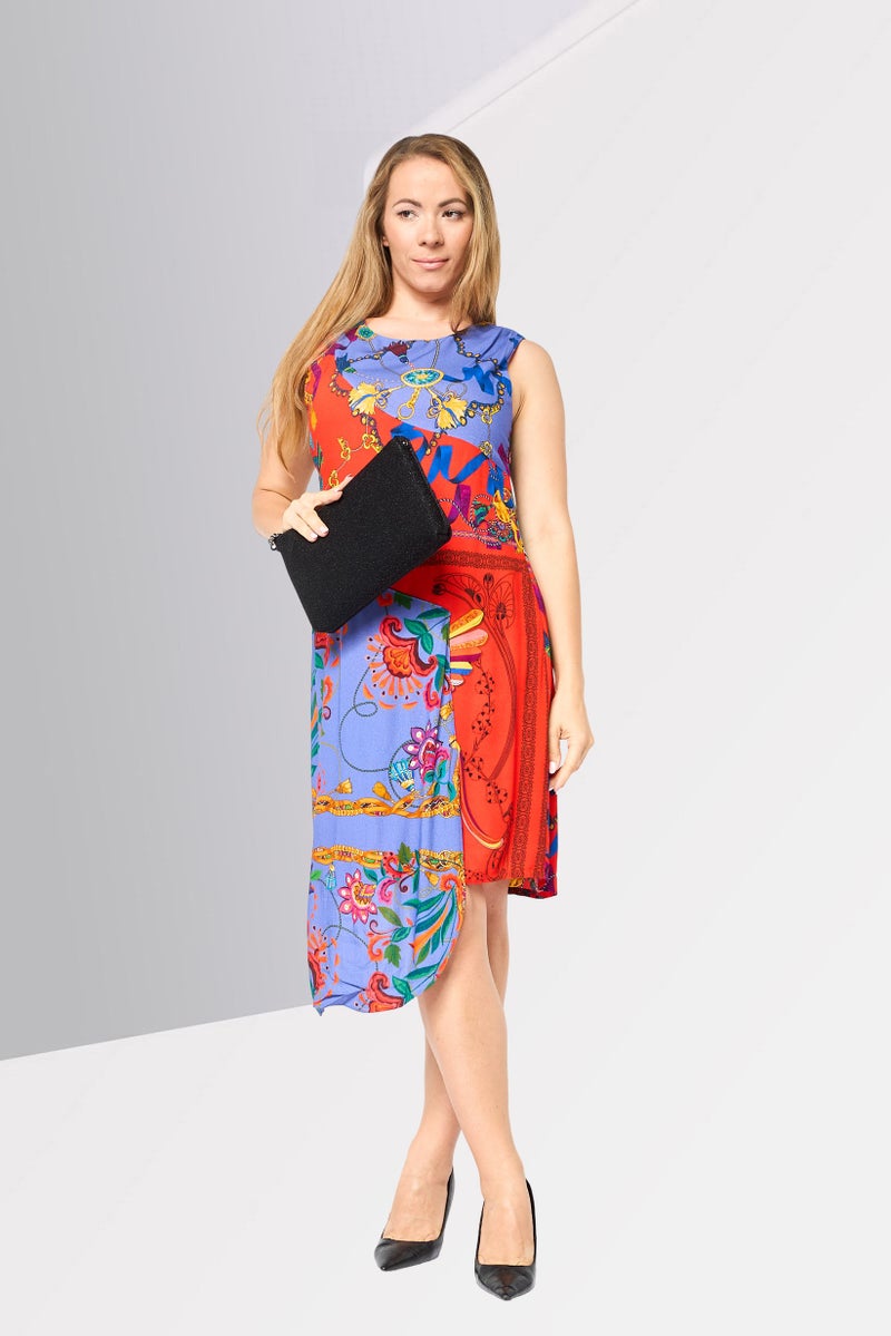 DESIGUAL Women Floral Print Sleeveless Mini Dress, Multicolor - Image 2
