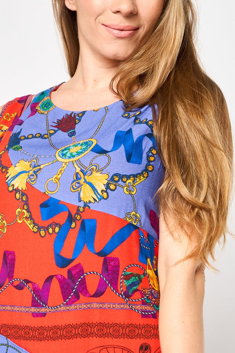 DESIGUAL Women Floral Print Sleeveless Mini Dress, Multicolor - Image 3