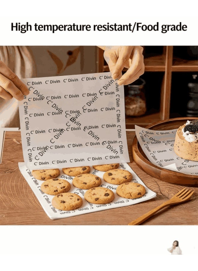 Anmi 100pcs Disposable Baking Paper Sheets - 18x18cm Greaseproof Food Wrapping Paper for Burgers, Sandwiches, & Cakes - Oil-Proof Food Grade Packaging - Image 3
