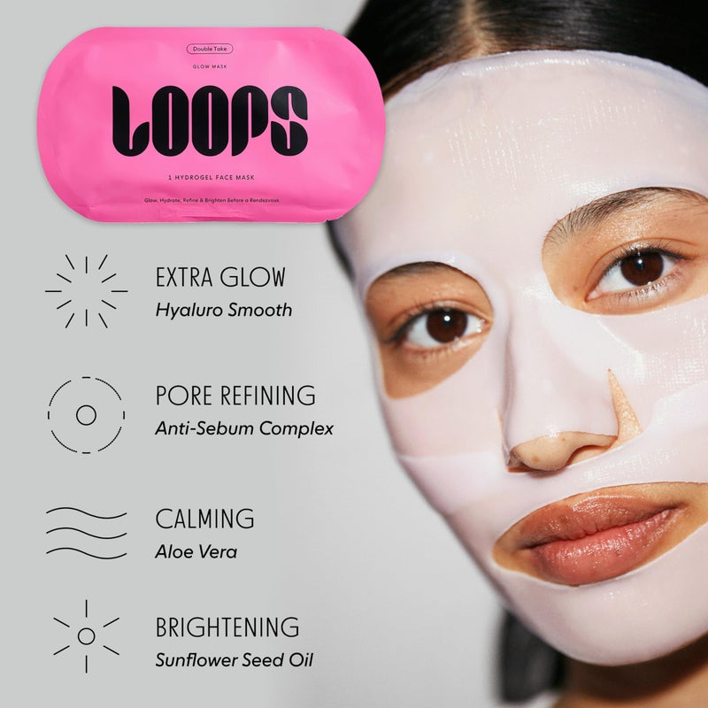 LOOPS VARIETY LOOP KIT - The Best Hydrogel Face Masks for Every Skin Moment - Loops Face Mask - 5 Masks for Hydrating, Detoxifying, Repairing, Soothing, and Rejuvenating - All Skin Types, 5pc - Image 5