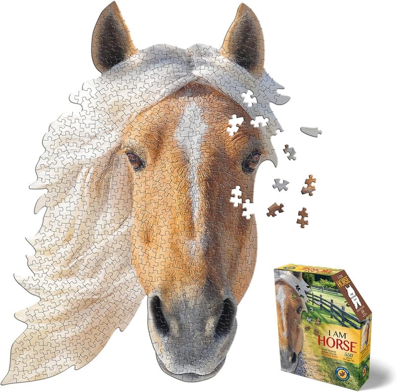 Madd Capp Puzzles  I AM Horse  550 pieces  Animal Shaped Jigsaw Puzzle - Image 2