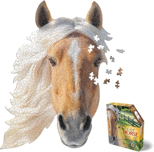 Madd Capp Puzzles  I AM Horse  550 pieces  Animal Shaped Jigsaw Puzzle - Image 1