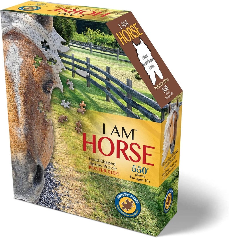 Madd Capp Puzzles  I AM Horse  550 pieces  Animal Shaped Jigsaw Puzzle - Image 3