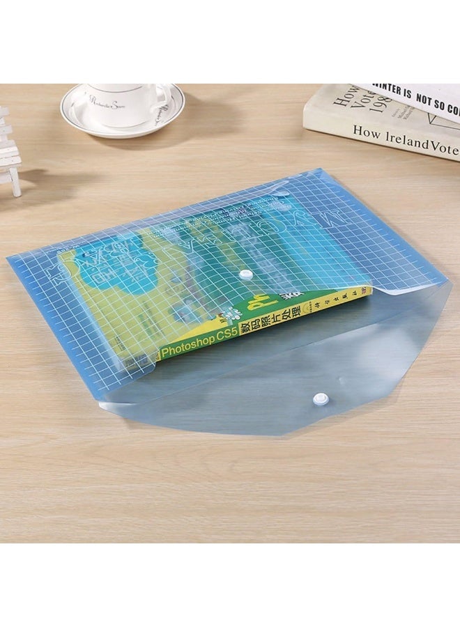 MOMENT 6 Pack Plastic File Folders For Documents, Clear Plastic Folders Plastic Envelopes For Documents, Reusable Clear File Folders Plastic File Bag Poly Filling Envelopes, A4 Size  - Image 4