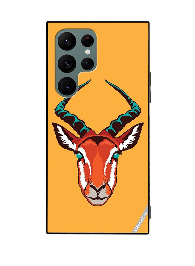 VR CREATIVE Protective Case Cover For Samsung Galaxy S22 Ultra 5G Arabian Oryx Design Multicolour - Image 1
