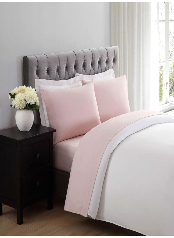TRULY SOFT Everyday Sheet Set Blush Polyester 3-Piece Twin Sheet Set, Solid Color Themed, Adult Bedding, Oeko-TEX Certified - Image 3