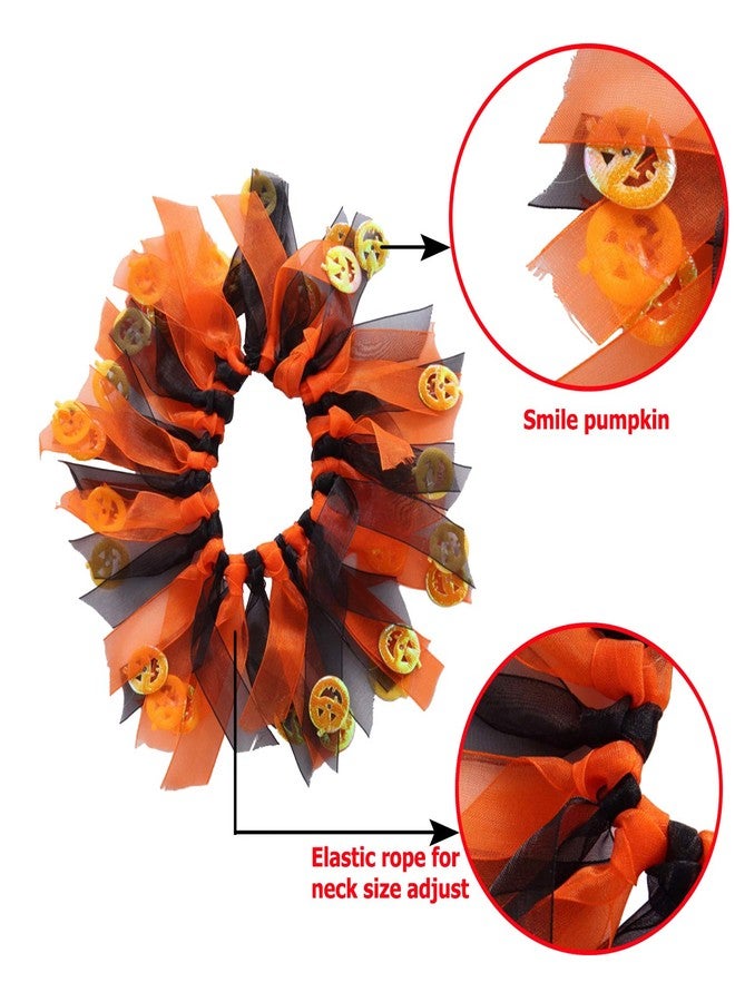 BWOGUE Cat Costume Halloween Pet Costumes Pumpkin Collar with Skull Hat Pet Apparel for Small Dogs and Cats - Image 2