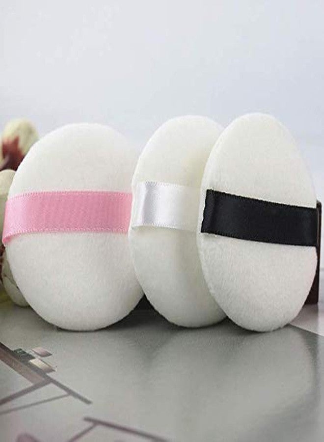 LASSUM لسم 3 قطع من إسفنجة بودرة فائقة النعومة بحجم 2.16 بوصة مع شريط (لون عشوائي) - Image 3